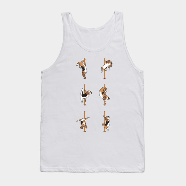 Beagle Pole Dancing CLub Tank Top by huebucket